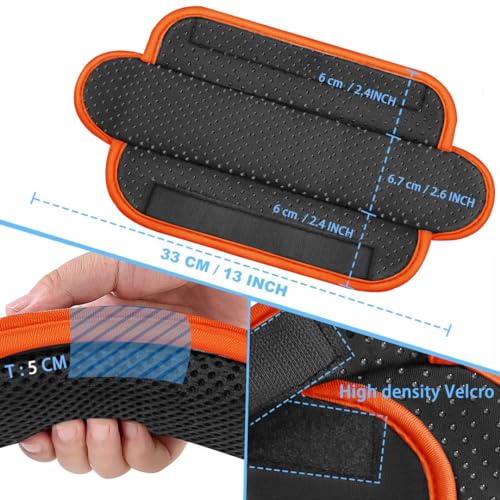 ZINZ 2-Pack Universal Shoulder Pad with Ultra thick Cushion for Bag Luggage Bag Crossbody, Plus Long & Anti-Slip & Breathable,Gray&Orange-2Pack - color: Gray&orange-2pack