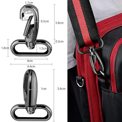 ZINZ Shoulder Strap 78" Belt with Neoprene Thick Padded, Universal Bag Strap with Double Adjustable Buckles and Metal Swivel Hooks,Ideal for Individuals 5'11" and Taller,Black - color: Black