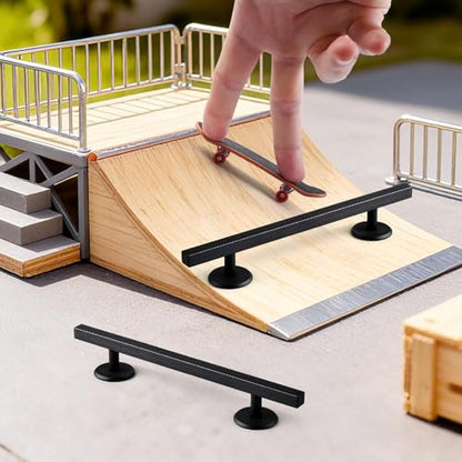 Colaxi Fingerboards Rail Accessory, Gift Premium Aluminum Alloy Educational Toy Prop, Finger Boards Training Finger, Square Black - color: Optional, size: Square Black