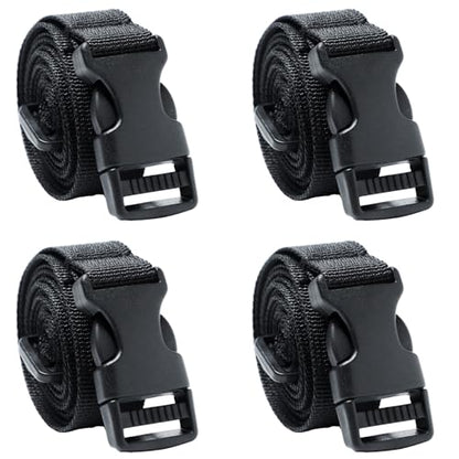 Utility Straps with Quick Release Buckle, Adjustable Nylon Travel Belt TSA Approved, Backpack Accessory Strap, Travel Accessories 4 Pack