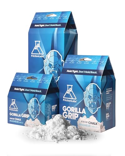 Friction Labs Premium Loose Climbing Chalk - High-Performance Hand Chalk with Superior Grip for Bouldering, Climbing, Weightlifting & More - Long Lasting & Skin Friendly Powdered Chalk - size: 12 oz/340 g - Loose Chalk, style: Chunky Texture - Gorilla Gri
