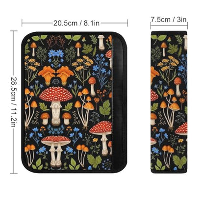 1 Pair Universal Soft and Comfortable Car Seat Belt Pad for Girls and Boys, Most Cars, Mushroom Black Harness Pads Strap, Neck and Shoulder Support - color: Pattern 629