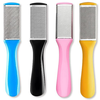 4 Pcs Pedicure Foot Files Callus Remover with Double Sided Feet Rasp for Dead Skin - Professional Foot Care Tools to Removes Hard Skin Corns for Dry and Wet Feet