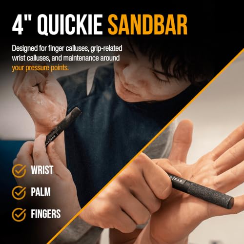 SandBar Ultimate Callus Remover Set - 4" & 8" Files with Moisturizing Salve Balm Stick - Elevating Athletes, Weightlifters & Rock Climbers for Smoother Hands & Feet - Gold (Black) (Flat Black Bundle) - style: Flat Black Bundle