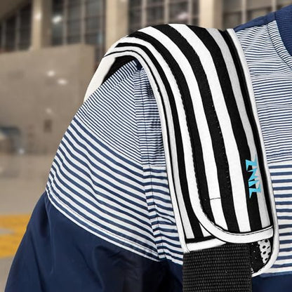 Ultra Thick & Breathable Universal Shoulder Pad Cushion for Bag - Long & Comfort - color: Black&white