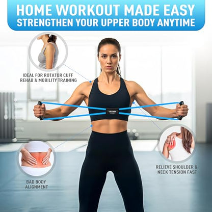 Figure 8 Fitness Resistance Bands with Handles - Exercise Bands Set of 3 for Arm and Shoulder Stretch, Physical Therapy, Yoga, Pilates, Rope 8 Word Elastic for Women and Men