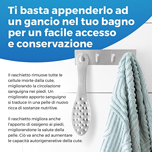 Stainless Steel Foot Scraper | Professional Double-Sided Foot File Callus Remover for Feet | Foot Rasp Scrubber for Wet Or Dry Skin | Easy to Clean Pedicure Tool, Heel Grater for Feet