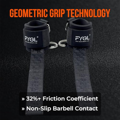 Double D Ring Weightlifting Straps - Neoprene Padding | Anti-slip silicone grip with adjustable fit for deadlifts and cable machines