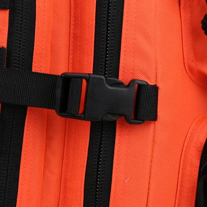 REEBOW GEAR Military Tactical Backpack for Men Large Army 3 Day Assault Pack Molle Hiking Daypack Bag (Orange-black) - color: Orange-black