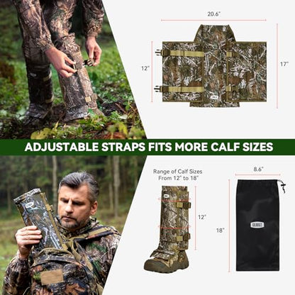 Snake Gaiters Chaps, Durable Lower Legs Anti-Snake Bite Guards - color: Camo