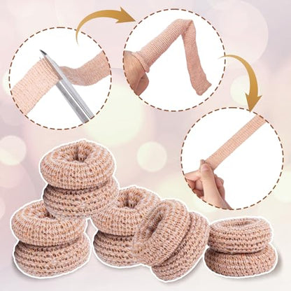 15pcs Cotton Finger Cots, Elastic Finger Sleeve, Skin Color | Anti-Slip, Breathable Finger Protectors, for Construction, Gardening, Kitchen, Carving