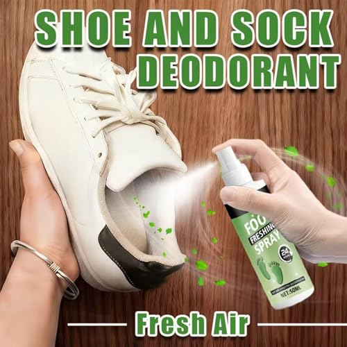 Shoe Deodorizer Spray | 60ml Powerful Long-Lasting Remover | Shoe Odor Elimination | for Leather Boots Footwear Tennis Hockey Closet Home Sneaker