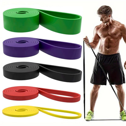 Resistance Bands, Pull-Up Assist Straps for Muscle Training, Non-Slip, Various Tension Levels, Fitness Equipment for Home and Outdoor Use - color: red