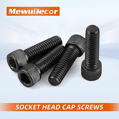 5/16-18 x 1" Socket Head Cap Screws Cap Bolts, 12.9 Grade Alloy Steel Black Oxide, Allen Hex Drive, UNC Coarse Thread Fully Threaded, 10 PCS - size: 5/16-18 x 1"