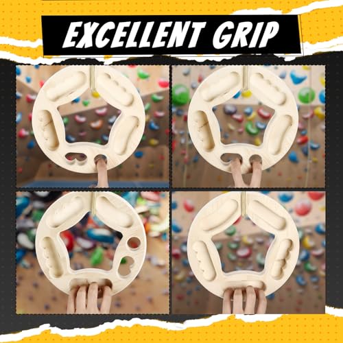 Hangboard Rock Climbing for Climbing Home Training Finger Strengthener, Pull-up Grip Arm Training Portable Finger Board Rock Holds Indoor and Outdoor - style: Round