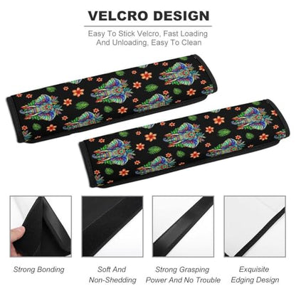 1 Pair Universal Soft and Comfortable Seat Belt Shoulder Pad for Kids, Stroller Pushchair High Chair, Tropical Elephant Boho Mandala Shoulder Protector, Anti-Slip Pad - color: Pattern 1215