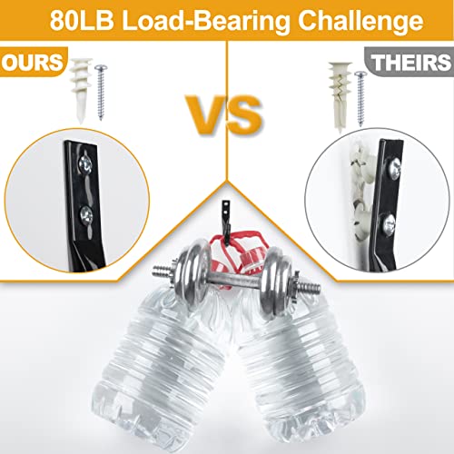 KURUI 140Pcs #8 Self Drilling Drywall Anchors with Screws Kit, Heavy Duty Dry Wall Anchors for Hanging Sheetrock, 50 Self-Tapping Plastic Drywall Hangers 50 Sheet Rock Screws, Mounting Hardware -75LB
