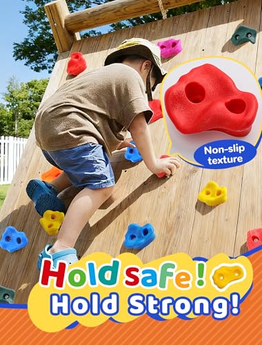 Trymaker Rock Climbing Holds, 30PCS Climbing Wall for Kids (Small Size) | Climbing Set for Kids & Adult Indoor and Outdoor - size: Small Size-30pcs