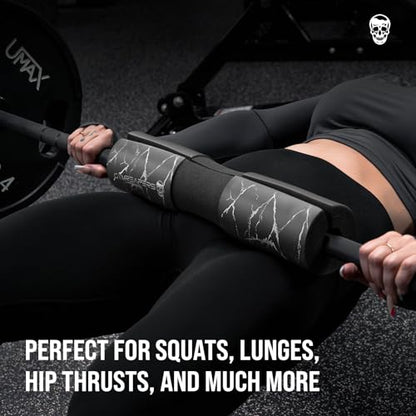 Gymreapers Barbell Squat Pad - Protective Bridge Pad For Hip Thrust, Squats, Lunges - Hip Support, Neck Protection For Bar - color: Marble