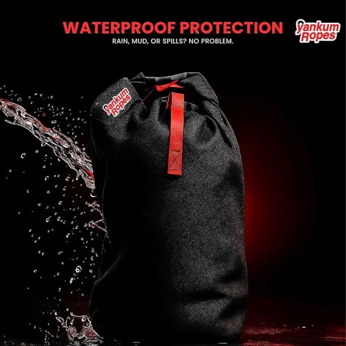 Yankum Ballistic Nylon Bag – Medium, Heavy Duty Tool Bag, Waterproof Travel Storage Bag, Perfect for Traveling, Outdoor Adventures & Emergency Gear Essentials (Black)