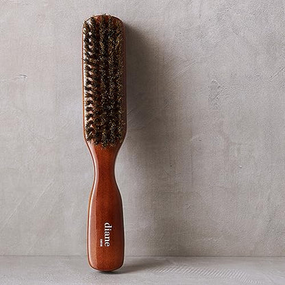Diane Premium 100% Boar Bristle Styling Brush for Men and Barbers – Medium Bristles for Thick Coarse Hair – Use for Detangling, Smoothing, Wave Styles, Soft on Scalp, Restore Shine and Texture - style: 5 Row Styling