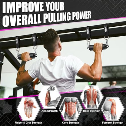 Pull Up Climbing Hold Grips Training Set | Non-Slip, 330 lbs Capacity, Two Different Ways to Workout, Builds Finger, Forearm, Core and Back Strength