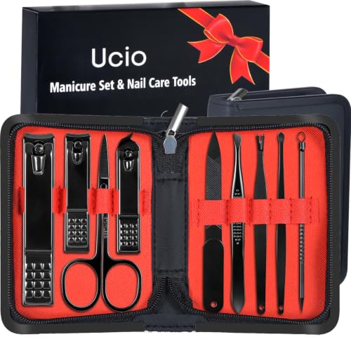Manicure Set Men Personal Care Tools Accessories Professional Nail Clippers Pedicure Kit With Travel Case Nail Grooming Kit Gifts for Men Women