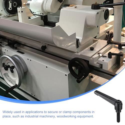 uxcell 4pcs Clamping Lever Handles, M8 x 25mm Black Oxide Carbon Steel Threaded Male Stud, Adjustable Handles Locking Quick Release Ratchet Push Button Bolt Knobs, Black - size: M8 x 25mm