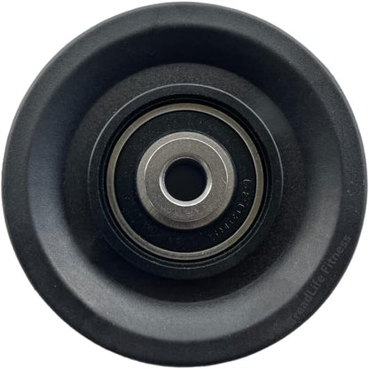 TreadLife Fitness Universal Pulley Wheel w/Gym Grade Bearings | Replacement for Cable Pulley System Gym | Heavy Duty Cable Machine Attachment | 3.5" or 4.5" - color: 4.5" Black