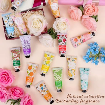 24 Pack Hand Cream Gift Set For Women,Teacher Appreciation Gifts,Mini Hand Lotion Travel Size Moisturizing Hand Cream for Dry Cracked Hands,Graduation Gifts,Birthday Gift,Bridesmaid Gift,Party Favors - size: 0.01 Fl Oz (Pack of 24)