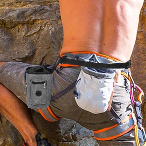 VANZACK Gym Pouch Chalk Bag Chalk Bag for Bouldering with Zippered Pocket Oxford Cloth