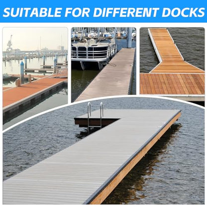 10 Pack Dock Edging Side Gard, 20 Feet Dock Guard with Heavy Wall Sections for Greater Protection – Commercial Grade Double Molded Material (White) - color: 20 Feet White, style: Right angle 10pack