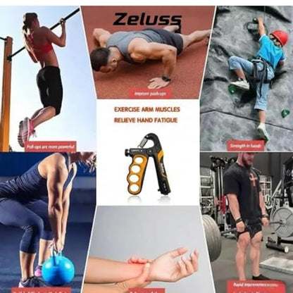Hand Grip Strengthener with Counter, Adjustable 5-100 kg Resistance, Non-Slip Fitness Grip for Exercise Training