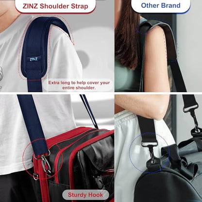 ZINMARK Shoulder Strap 59 inch, Extra-Thick Fixed Cushion Pad and Dual Clasps Universal Replacement Strap for Bags, Camera, Crossbody，Lawn mower -Blue - color: Blue