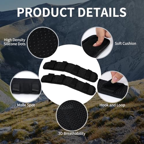 2 Pack Universal Thick Shoulder Pads, Comfortable Anti Slip Straps Pad for Crossbody Bag, Non-Slip and Stability of Weight-Reducing Pads for Backpack, Messenger Bags, Travel Bags etc