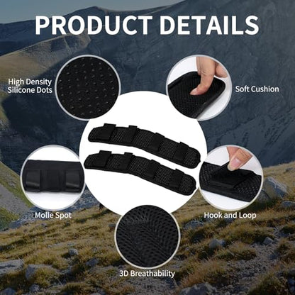 2 Pack Universal Thick Shoulder Pads, Comfortable Anti Slip Straps Pad for Crossbody Bag, Non-Slip and Stability of Weight-Reducing Pads for Backpack, Messenger Bags, Travel Bags etc