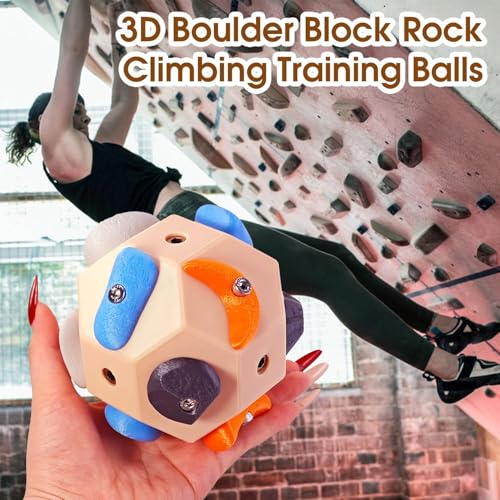 Handcrafted Boulder Blocks for Climbers 3D Rock Climbing Ball Build Strength and Precision Finger Training Tool for Rock Climbers