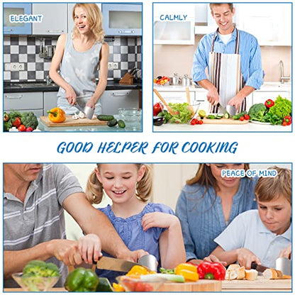 Patelai 6 Pieces Finger Guards for Cutting Stainless Steel Finger Protectors Adjustable Safe Slice Hand Guard Protect for Food Chopping Slicing Cutting, 2 Styles
