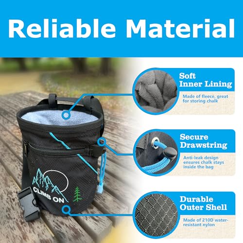 Chalk Bag + Ball for Rock Climbing, Bouldering, Top Rope | Climb On - style: Chalk Bag