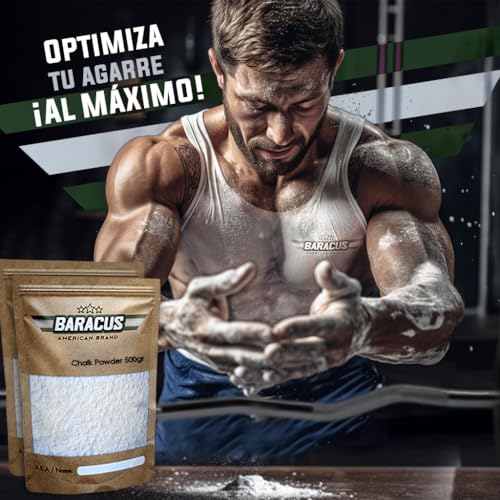 BARACUS Chalk Bag - Premium Gym Chalk for Climbing & Lifting Chalk, Gymnastics, Weightlifting, Crossfit, Pool Dance, Training and Improve Your Hand Grip - size: 500 gr / 17.63 oz