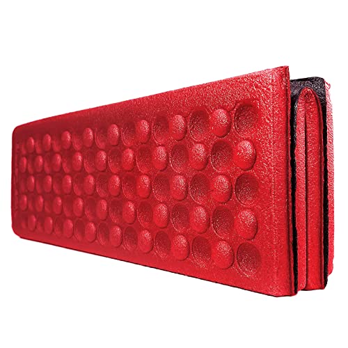 AceCamp 3940 Portable Lightweight Mini Waterproof Folding Mat, Foam Sitting Pad for Outdoor Activities, Foldable Kneeling and Seat Cushion for Comfort, Red - style: 1-pack