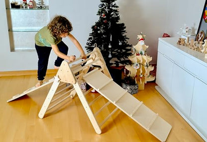 Climbing Montessori Medium Triangle | Montessori Climbing Triangle for Kids | Wooden Climbing Indoor Frame | Climbing Frame for Children & Toddler (Triangle) - style: Triangle-Wooden
