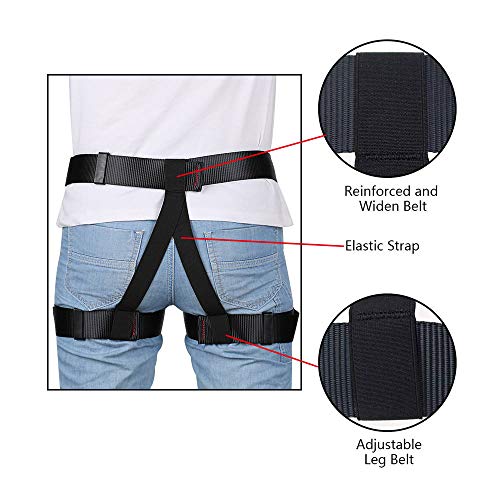 Climbing belts, Safe Seat Belts for Tree Climbing Outdoor Training Caving Rock Climbing Rappelling Equip - Half Body Guide belt for Women Man and Novice