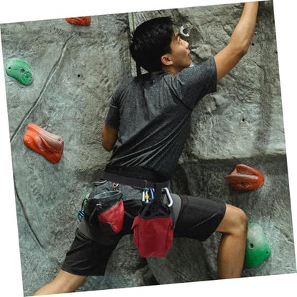 ibasenice Unique Climbing Chalk Bag with Zipper Storage Pockets for Bouldering Rock Climbing and Gymnastics Stylish Design Secure Essentials and Convenient Grip for Outdoor Adventures