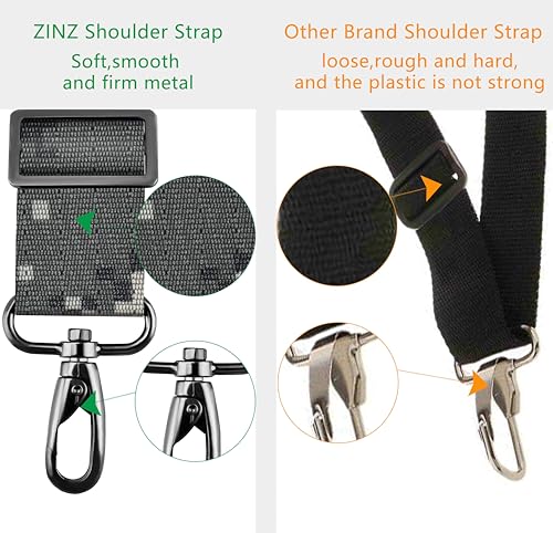 ZINZ Shoulder Strap 58" Ultra-Thick Fixed Padded and Adjustable Buckles Crossbody Strap for Briefcase Laptop Bag Luggage - color: Camouflage Gray