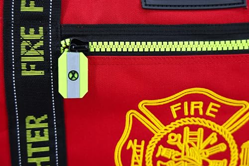 Lightning X Products Fireman Premium 3XL Firefighter Rescue Step-In Turnout Fire Gear Bag With Shoulder Strap & Helmet Pocket (Red) - color: Red