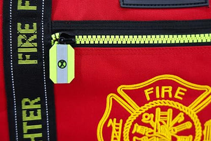 Lightning X Products Fireman Premium 3XL Firefighter Rescue Step-In Turnout Fire Gear Bag With Shoulder Strap & Helmet Pocket (Red) - color: Red