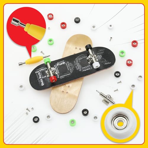 7 Pieces POM Round White Fingerboard-Wheels Size 7.3mm*4.5mm Tool Set with 1 Screwdrivers 2 Alloy axles - color: Round White