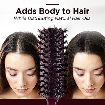 Fuller Brush Styling Professional Hairbrush - Everyday Grooming Tool - Combination Boar and Nylon Bristles for Gentle Brushing, Smoothing, and Detangling Hair