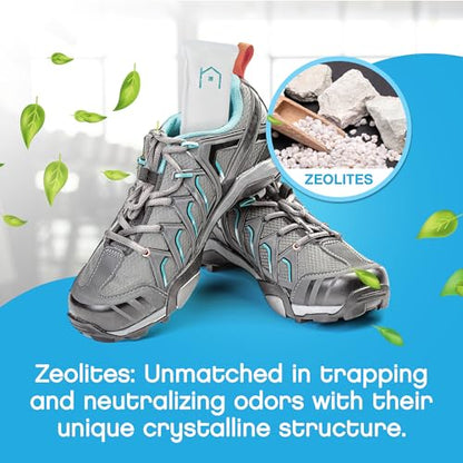 NonScents Shoe Deodorizer 4-Pack (8 Count) - Odor Eliminator, Air Freshener, Smell Absorber, Scent Remover for Shoes, Gym Bags, Soccer Cleats, Closets, Pet Area, Reusable - Shoe Deodorant - size: 8 Count (Pack of 4)